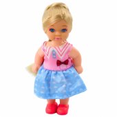 Mini Doll Set with Two Dogs, Bed, Food Bowl