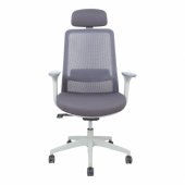 Task chair SANTO grey mesh fabric