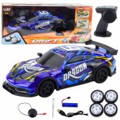 _7919561 RC sportinis automobilis su šviečiančiu drift kėbulu, mėlynas