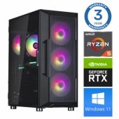 Ryzen 5 5500 16GB 500SSD M.2 NVME+2TB RTX3050 6GB WIN11 Black