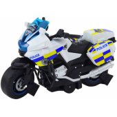 Police Turning Motorcycle DIY Lights Sounds White