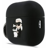 Silicone Karl and Chaupette Head 3D Apple AirPods Pro 3 Black