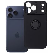 Silicone Ring Case with Stand iPhone 17 Pro Max Black