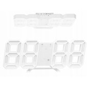 LED 3D Alarm Clock White