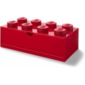 Room Copenhagen LEGO stalo stalčius 8, daiktadėžė (raudona, su rankenėlėmis)