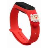 Xiaomi Mi Band 3/ 4 raudona Kalėdų Senelis 2
