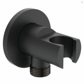 Hand shower outlet with holder, silk black