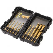 Dewalt HSS šešiakampiai grąžtai 4.5 4 5 3 3.5 6 3.2 10 12 8mm 10 vnt.