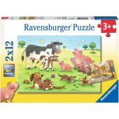 2x12 dėlionė Happy Animal Families
