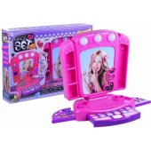 Dressing table with accesories and lights Pink