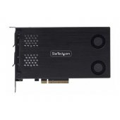 Dviejų skyrių išimamas mobilusis M.2 NVMe SSD laikiklis PCIe x8 lizdui