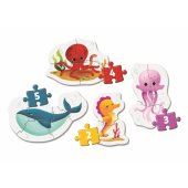 My First Puzzles 2-3-4-5 SEA ANIMALS Clementoni 20835