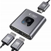 HB07 HUB Adapter 2in1 HDMI 4K 60Hz Grey