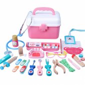 Doctor suitcase with 38 elements Pink