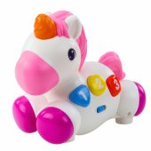 Interactive Toy for Toddlers Unicorn on Wheels Lights and Sounds