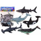 Set of Figures of the Largest Sea Animals Orca Whale Shark 6 pcs