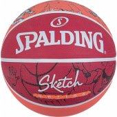 Spalding Street Sketch Dribble basketball red r. 7